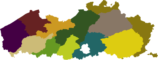 Bekken kaart Vlaanderen