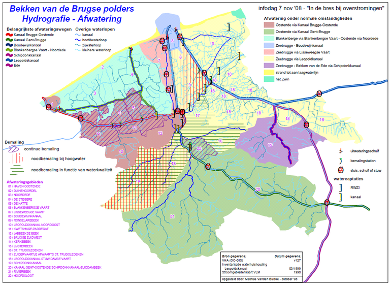 Hydrografie - Afwatering Brugse Polders