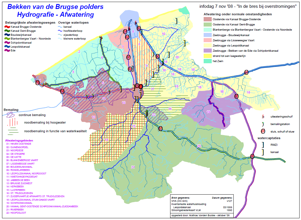 Hydrografie - Afwatering Brugse Polders