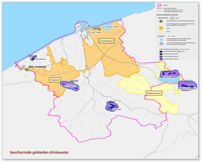 kaart beschermde gebieden drinkwater