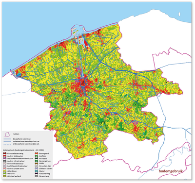bekken van de Brugse Polders - kaart bodemgebruik bekken van de Brugse Polders kaart bodemgebruik