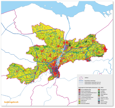 bekken van de Gentse Kanalen - kaart bodemgebruik GK kaart bodemgebruik