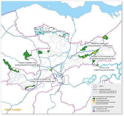 bekken van de Gentse Kanalen - kaart natuur GK kaart natuur
