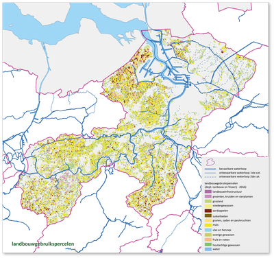 kaart landbouw