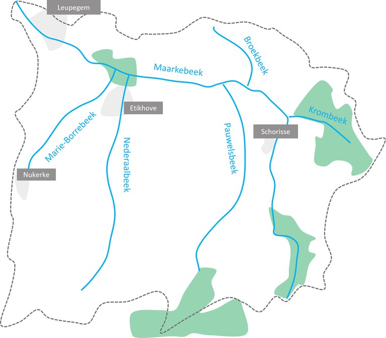 Maarkebeek - kaart situering