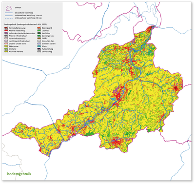 Bovenscheldebekken - kaart bodemgebruik Bovenscheldebekken kaart bodemgebruik