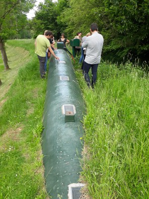 Vishevel aan molen Overijse centrum. (c) Tom De Bie Vishevel ter hoogte van de molen van Overijse centrum; (c) Tom De Bie