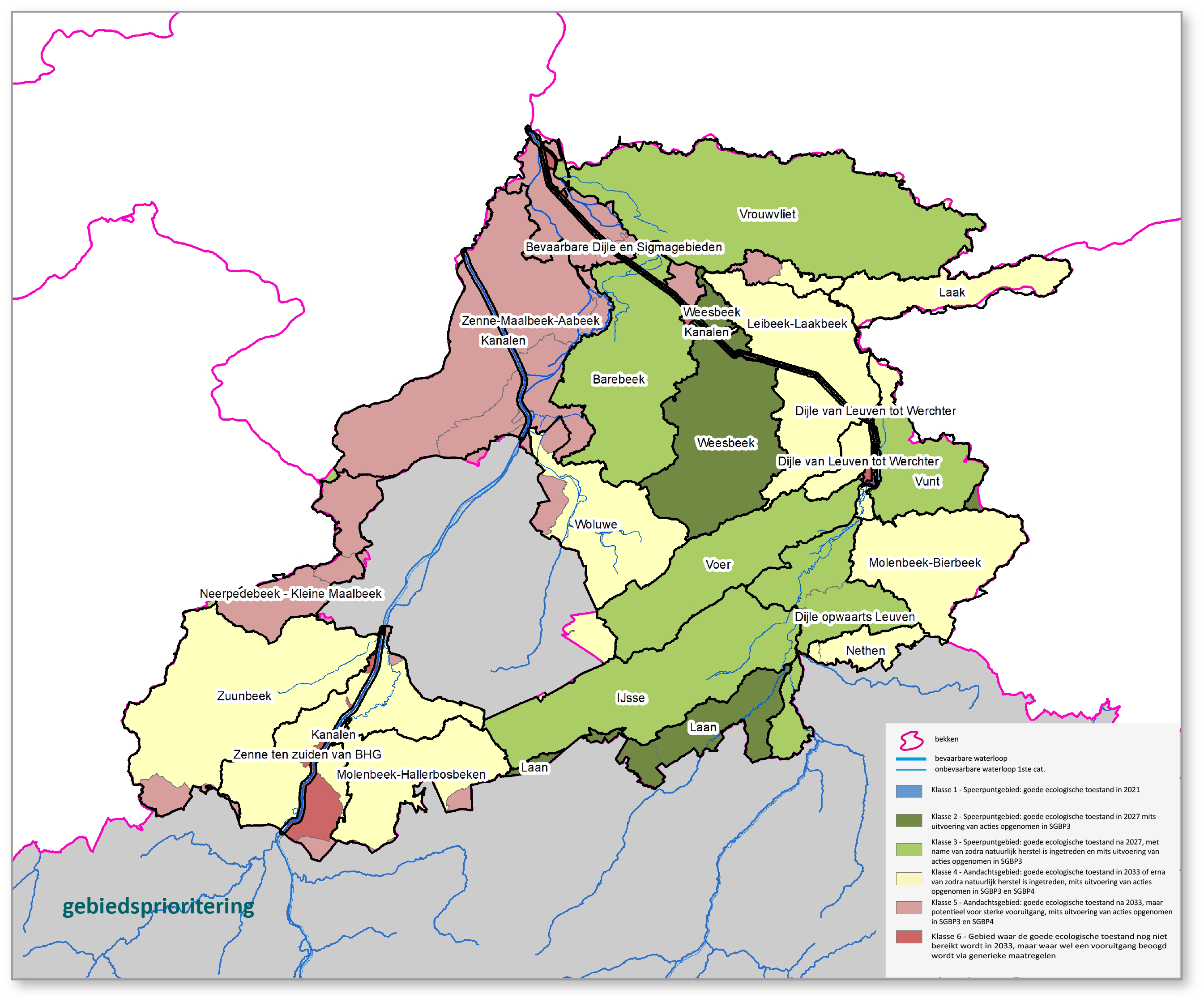 gebiedsprioritering SGBP3 Dijle-Zennebekken
