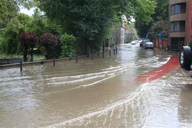 IJse - wateroverlast centrum Overijse