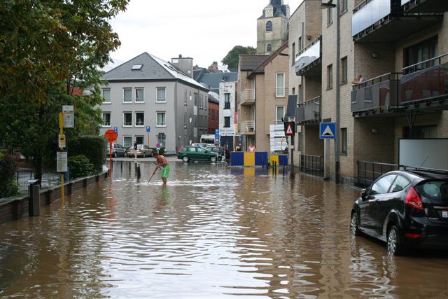 IJse - wateroverlast centrum Overijse