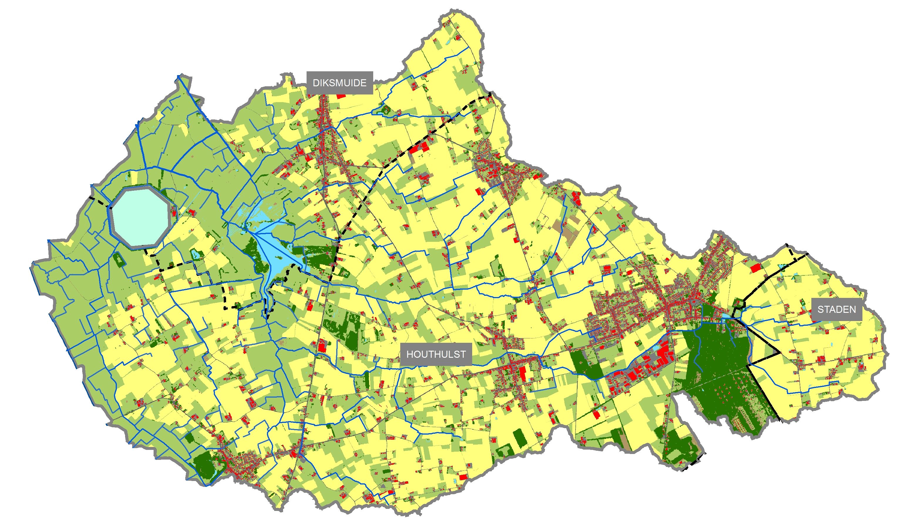 Blankaart waterlopen - landgebruik