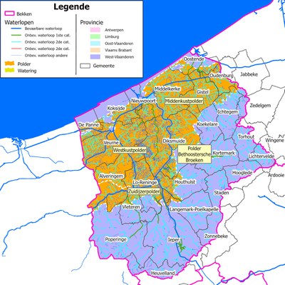 Kaart beheerders waterlopen