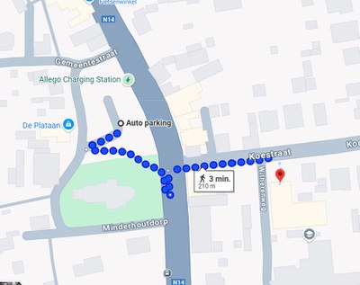3de contactdag Maasbekken - kaart parkeergelegenheid
