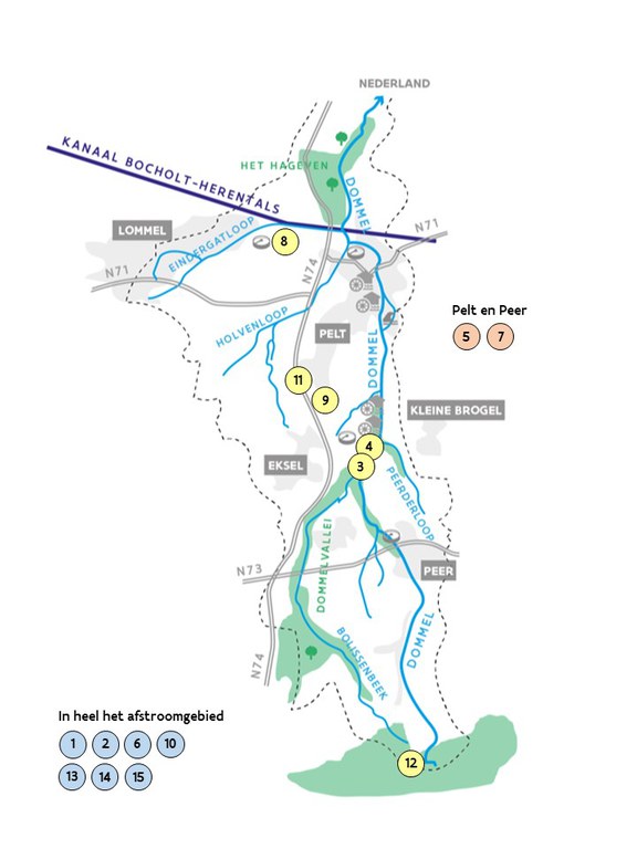 Kaart Dommel - Watertekort