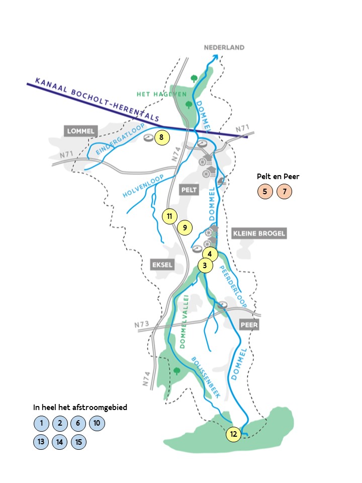 Kaart Dommel - Watertekort