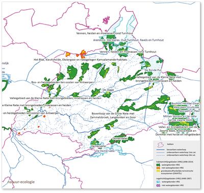 Netebekken - kaart natuur Netebekken kaart natuur