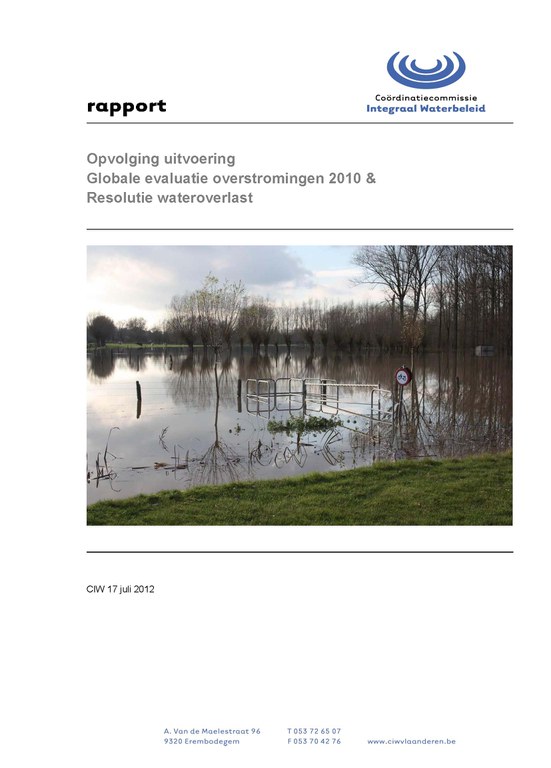 1ste Opvolgingsrapport globale evaluatie overstromingen 2010